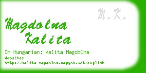 magdolna kalita business card